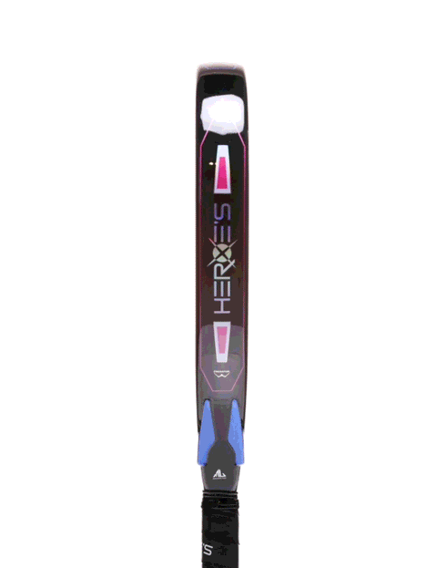 Heroe's Predator PWR 2025 Padel Racket in pink and blue, 360 view