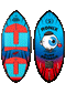 Ronix Sonic Kids Skimmer Blue Red Fish Eye product view 1
