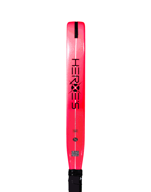 Heroe's RS2 2025 Padel Racket in neon pink, 360 view
