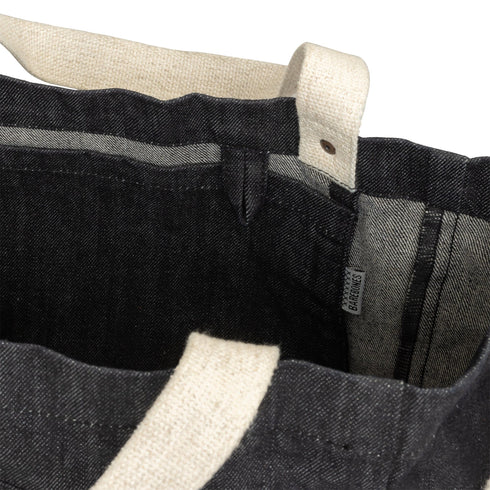 Barebones Neelum 16L Market Tote in denim, detail