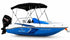 AquaJet 15ft Boat 60HP Mercury | 4 Persons | Blue