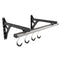 Stashed SpaceRail wall bike storage system with 4 hooks, black and silver