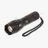 Highlander Orion 280 Zoom Hand Torch, black, angled view of the lens