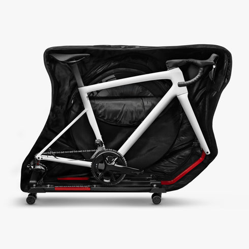 Scicon Aerocomfort 3.1 Road bike travel bag open with road bike inside