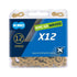 KMC X12 Ti-N Gold waxed 12-speed chain, alternate view