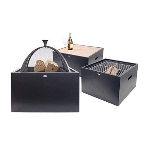 Bad Axe The Log Cabin Firepit - Cozy & Rustic Firepit for Outdoor Relaxation