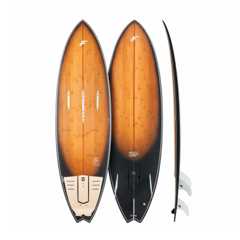 F-One Mitu Pro Bamboo Foil, Surf Foil Board with Pads and Fins for Wave Riding