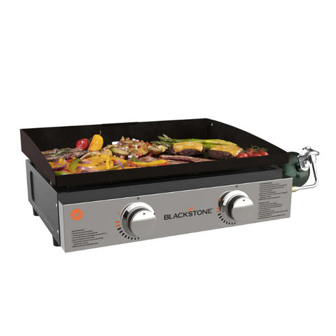 Blackstone Original 22in Stainless Tabletop Griddle with Front Panel - Easy-to-Use Grill for Beginners