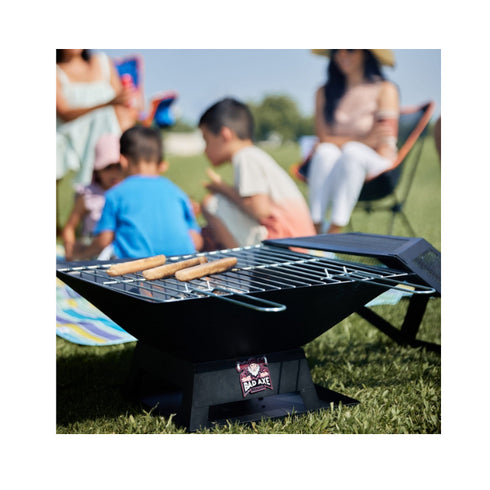 Bad Axe The Chopping Block Firepit - Functional & Stylish Firepit with Prep Surface