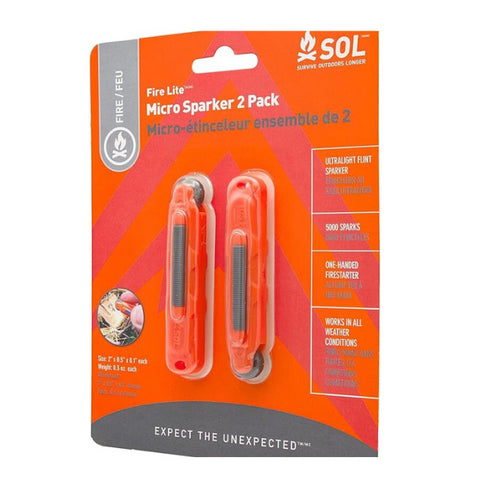SOL Fire Lite Micro Sparker, 2 Pack
