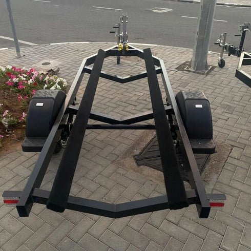 Road Trolly Black painted for Kayaks- Air Boats & Jetskis