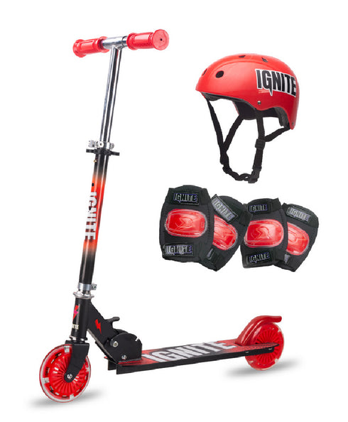 Ignite Flow 2-Wheel Scooter Combo Pack - Durable Scooter for Kids' Active Play