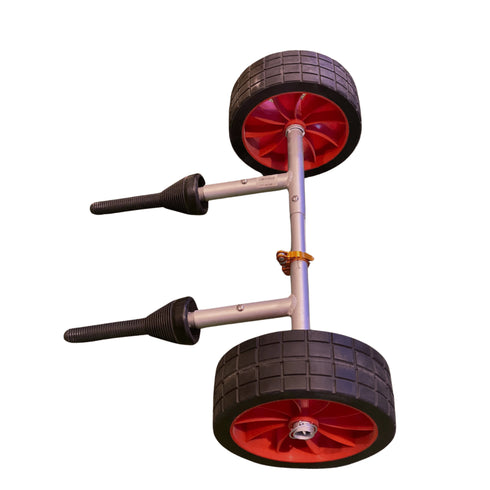 AC70 Kayak Trolley, Aluminium Scupper Cart with Rubber Wheels, 50 kg Capacity and Adjustable Width