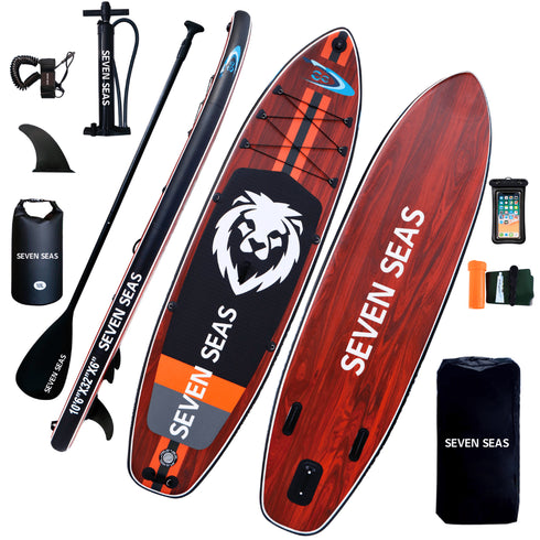 Aetherium Inflatable Stand Up Paddle Board, iSUP Package with Paddle, Pump, Leash and Dry Bag