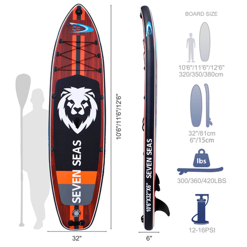 Aetherium Inflatable Stand Up Paddle Board, iSUP Package with Paddle, Pump, Leash and Dry Bag