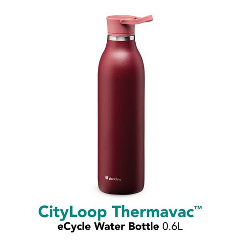 Aladdin City Loop Thermavac 0.6L Recycled Water Bottle - Eco - Friendly, Vacuum Insulated - Sustainable Hydration Companion for Everyday Use