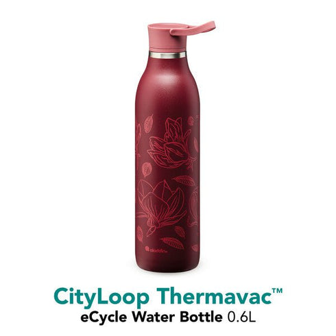 Aladdin City Loop Thermavac 0.6L Stainless Steel Water Bottle - Durable, Stylish Finish, Vacuum Insulated - Hydration Bottle for Urban Explorers