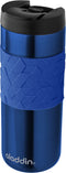 Aladdin Easy Grip 0.47L Insulated Thermos Cup (Blue) - Comfortable Handle, Leak - Proof Lid - Reliable Thermal Mug for Hot Beverages