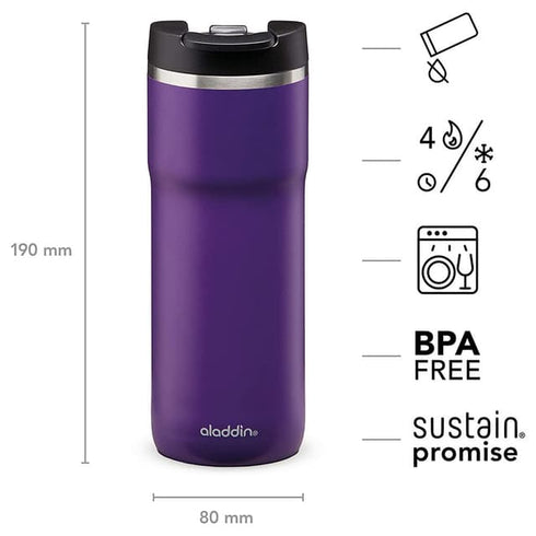 Aladdin Java Thermavac Leak - Lock 0.47L Travel Mug - Spill - Proof, Vacuum Insulation - Reliable Coffee Mug for Everyday Use