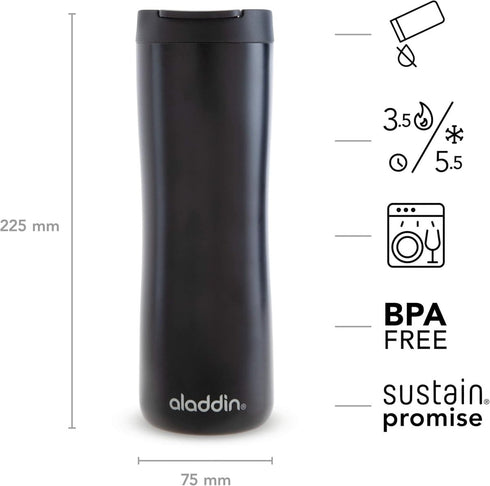 Aladdin Leak - Lock Thermavac Vacuum Travel Mug - Spill - Proof, Double Wall Insulation - Secure Insulated Drinkware for Hot Beverages