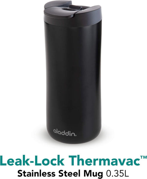 Aladdin LeakLock Thermavac 0.35L Stainless Steel Mug - Leak - Proof Design, Durable Construction - Insulated Mug for Coffee and Daily Commuting