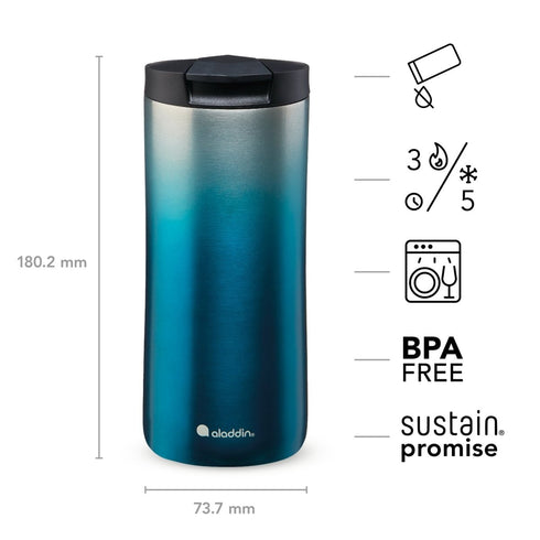 Aladdin Thermavac 0.35L Travel Mug - Compact Size, Vacuum Insulated - Convenient Mug for Travel and Daily Commuting
