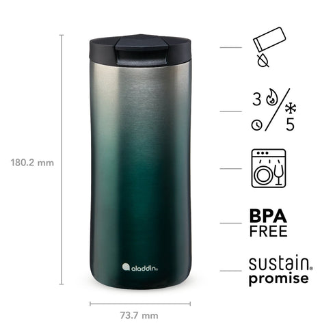 Aladdin Urban Thermavac 0.35L Travel Mug - Vacuum Insulated, Stylish Finish - Insulated Mug for Hot Drinks and Daily Commutes