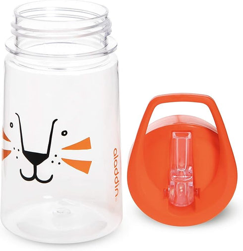 Aladdin Zoo FlipSip 0.35L Kids Drinking Cup - Playful Design, Leak - Proof Flip Straw - Reusable Cup for Little Ones and School