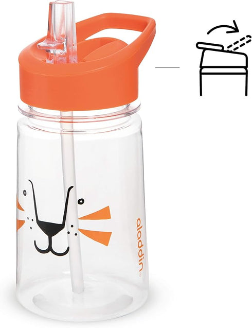 Aladdin Zoo FlipSip 0.35L Kids Drinking Cup - Playful Design, Leak - Proof Flip Straw - Reusable Cup for Little Ones and School