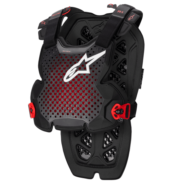 Alpinestars A-1 Pro Chest Protector, Level 1 CE Certified Ventilated Motocross Roost Guard with Back Protector