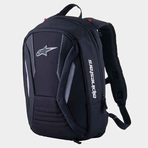 Alpinestars Charger Boost Motorcycle Backpack, Aerodynamic Riding Backpack with Helmet Carrier and Rain Cover