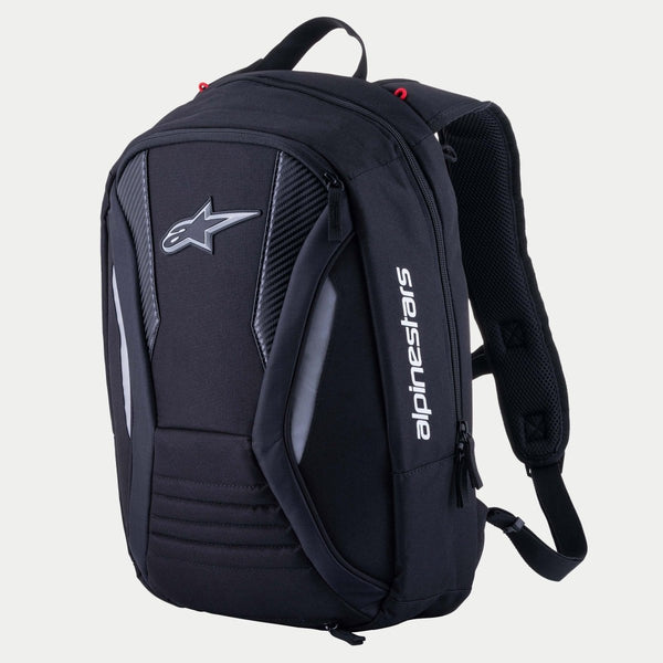 Alpinestars Charger Boost Motorcycle Backpack, Aerodynamic Riding Backpack with Helmet Carrier and Rain Cover