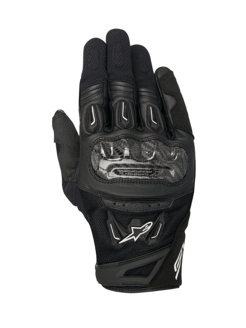 Alpinestars SMX-2 Air Carbon V2 Motorcycle Gloves, CE Certified Mesh and Leather Gloves with Carbon Knuckle