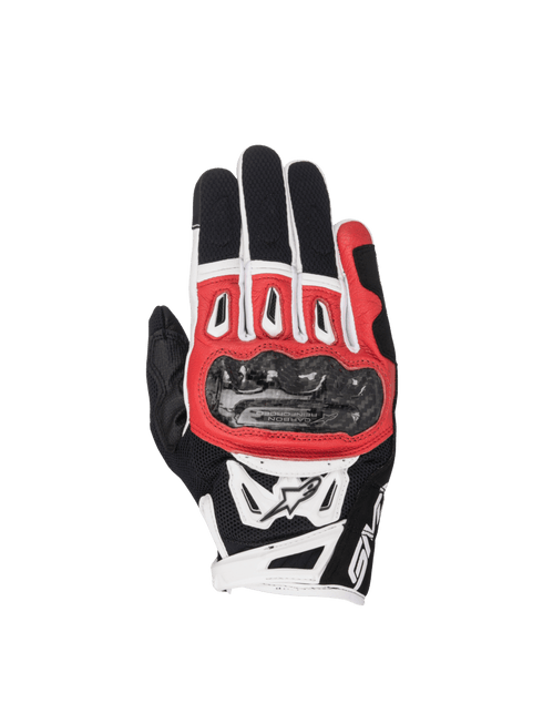 Alpinestars SMX-2 Air Carbon V2 Motorcycle Gloves, CE Certified Mesh and Leather Gloves with Carbon Knuckle