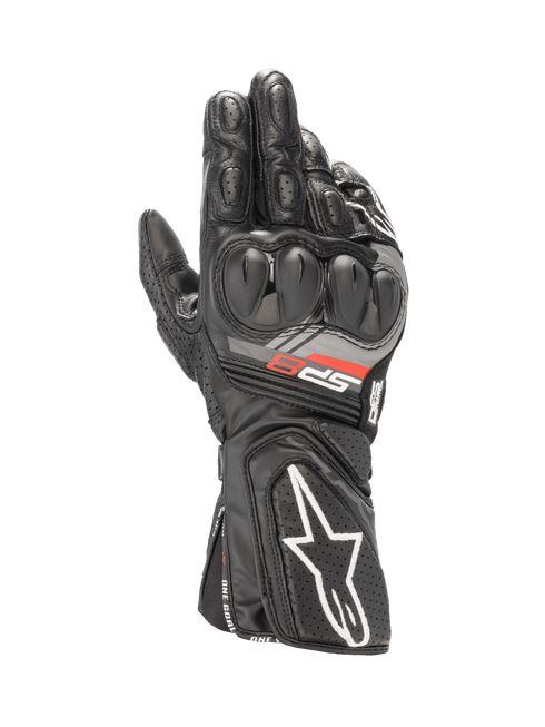 Alpinestars SP-8 V3 Leather Motorcycle Gloves, Goat Leather Sport Riding Gloves with SP Dual Density Knuckle