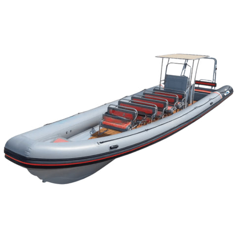 Aluminium RIB Boat 10.7m with Teak Floor, 18 to 20 Person Hypalon RIB with 450 L Fuel Tank