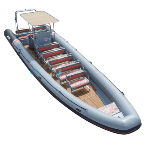 Aluminium RIB Boat 10.7m with Teak Floor, 18 to 20 Person Hypalon RIB with 450 L Fuel Tank