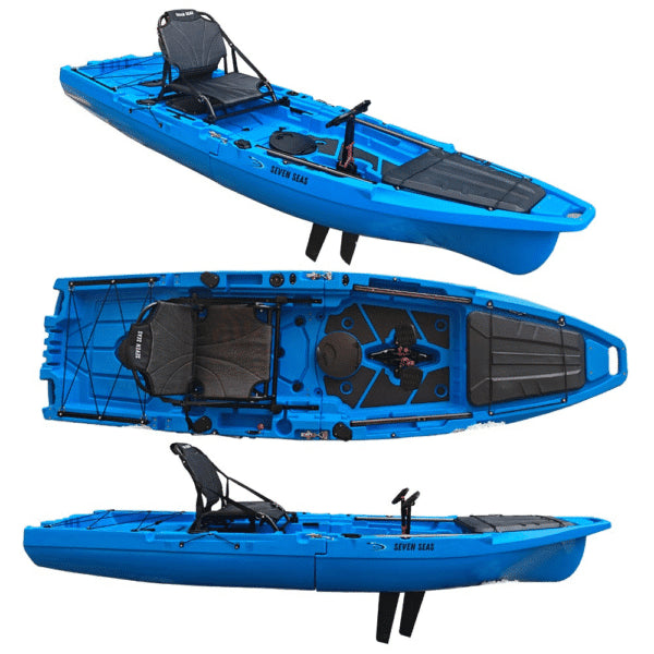 Angler X Flap Pedal Kayak SK-34, 3m Single Fishing Kayak with Stadium Seat and 220 cm Paddle