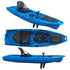 Angler X Flap Pedal Kayak SK-34, 3m Single Fishing Kayak with Stadium Seat and 220 cm Paddle
