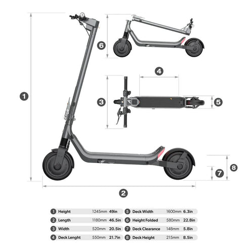 Apollo Go 2024 Premium Dual - Motor Electric Scooter w/40 mi Max Operating Range & 28 mph Max Speed - Space Gray
