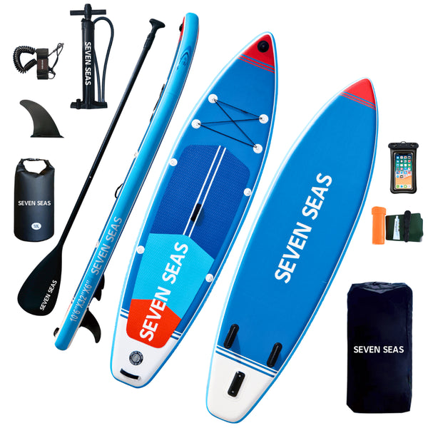 Aqueous Lite Inflatable Stand Up Paddle Board, iSUP Package with Paddle, Pump, Leash and Dry Bag
