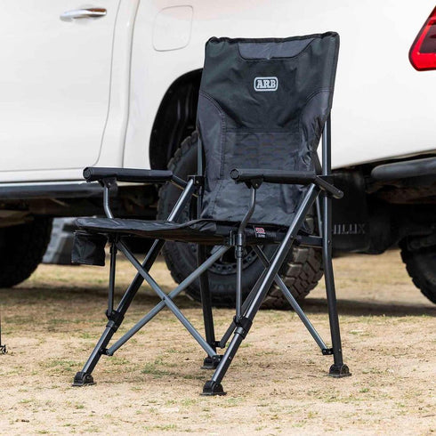 ARB Base Camp Chair, Lightweight Folding Design, Breathable Mesh Panels with Cup Holder, Suitable for Outdoors/Events