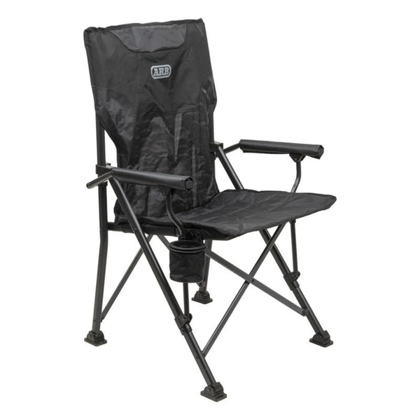 ARB Base Camp Chair, Lightweight Folding Design, Breathable Mesh Panels with Cup Holder, Suitable for Outdoors/Events