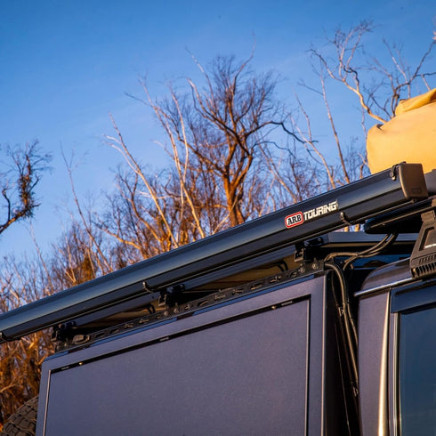 ARB Canopy awning in black aluminum housing ARB 2.5 mx 2.5 m with LED lighting