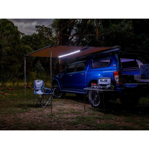 ARB Canopy awning in black aluminum housing ARB 2.5 mx 2.5 m with LED lighting