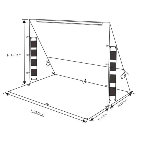 ARB Deluxe Awning Alcove - Fully Enclosed Awning Tent for 2500 mm ARB Touring Awnings