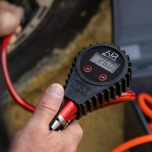 ARB Digital Tire Inflator with Pressure Gauge, Backlit Display with Flexible Hose, Suitable for Accurate PSI Control