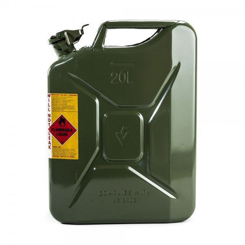 ARB Metal Jerry Can, 20L Petrol Fuel Canister, Green, Leak - Proof Design, Suitable for Emergency Fuel Storage