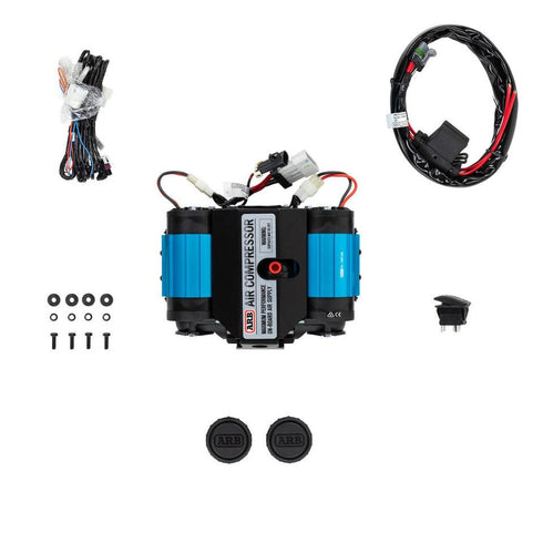 ARB On - Board Twin Air Compressor Kit, High Performance Vehicle Mounted System, Suitable for Tools and Air Lockers