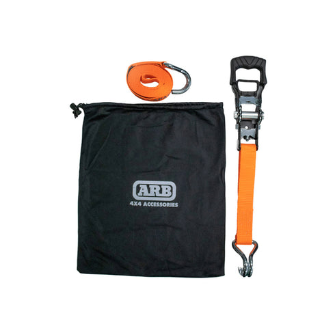 ARB Ratchet Tie - Down Straps, 32mm x 3.0m, Heavy - Duty Webbing with J - Hooks, Suitable for Securing Cargo/Trailers